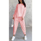 ⏰ Nu 63% KORTING 🔥 2-delige dames set – Top met asymmetrische zoom & casual broek