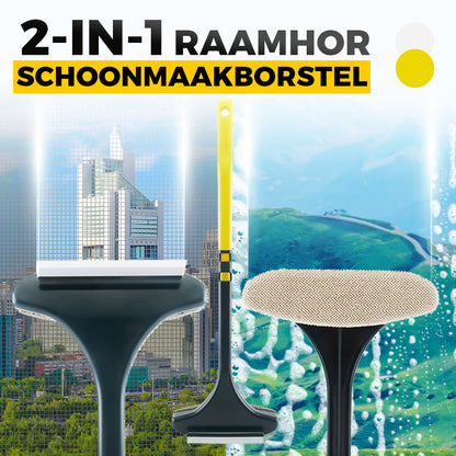 ✨ Uitverkoop 50% Korting🔥2-in-1 Raamhor Schoonmaakborstel