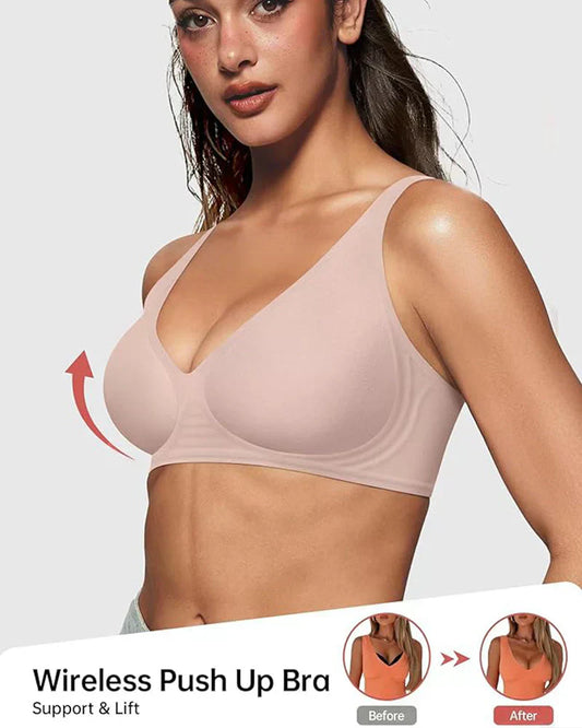 🍃Uitverkoop 52% KORTING⏰Diepe V-hals Push-up beugelloze naadloze jelly-bh