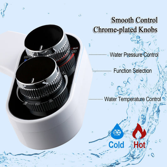 Badkamer Handbediend Bidet met Dubbele Sproeikop – Koud/Warm Water Dubbele Modus