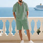 🌿 2-delige Zomerset – Top met Korte Mouwen & Short – Zacht, Ademend & Kreukvrij – Geschikt voor Alle Lichaamstypes ☀️👕👖