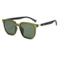 Gafas de sol clásicas con montura cuadrada de madera y lentes polarizadas