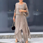 👗 Chiffon Tweedelige Set – Losse Top & Wijde Broek met Split | Verkrijgbaar van S tot 4XL Licht, elegant & veelzijdig – in meerdere kleuren! 🌸✨