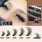 Pluizige DIY krullende wimperclusters