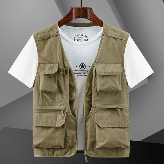 🔥Lichtgewicht, ademend multi-pocket vest voor heren buitenshuis🔥