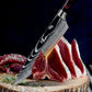 Multi-use kitchen knife with wooden handle