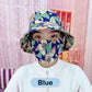 ⏳ Beperkte tijd 50% korting! 💥Gebloemde grootgerande zonnehoed met masker (hoe meer je koopt, hoe hoger de korting)