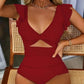 🎁BEPERKTE UITVERKOOP - 70% KORTING👗Sexy geplooide eendelige badpak