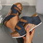 Modische Plateau-Sandalen mit Keilabsatz für Damen