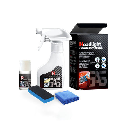 🛠️🌟Geen gereedschap nodig + UV-bescherming🔥🚘Automotive Headlamp Restoration Fluid Kit