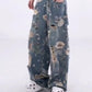 Women's Loose Ripped Wide-Leg Denim Jeans！Free Shipping！！
