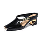 🏖️Zomerspecials🌴Casual damesschoenen met vierkante neus en middelhoge hak