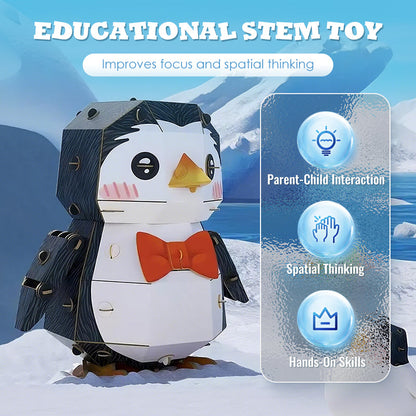 3D Pinguïn Papieren Puzzel Modelbouwset