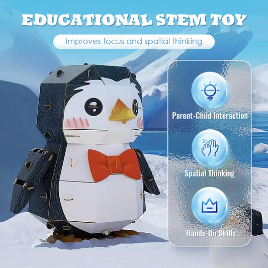 3D Pinguïn Papieren Puzzel Modelbouwset