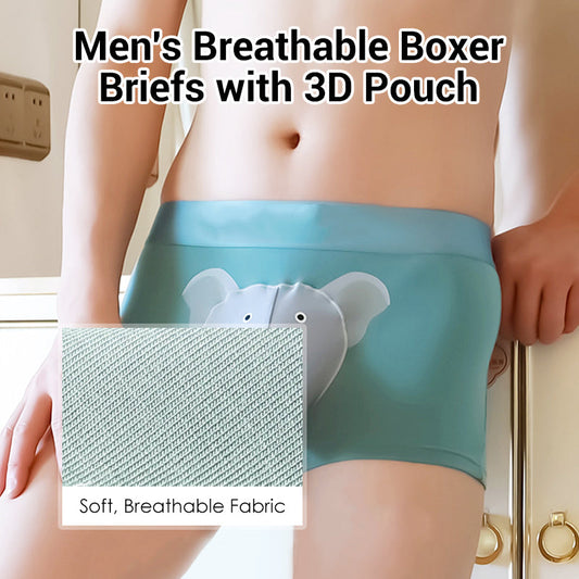 Ademende boxershort voor heren met 3D-zakje