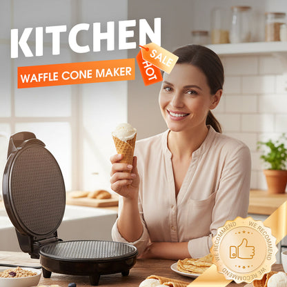 1200W Electric Waffle Cone Maker With Non Stick Surface