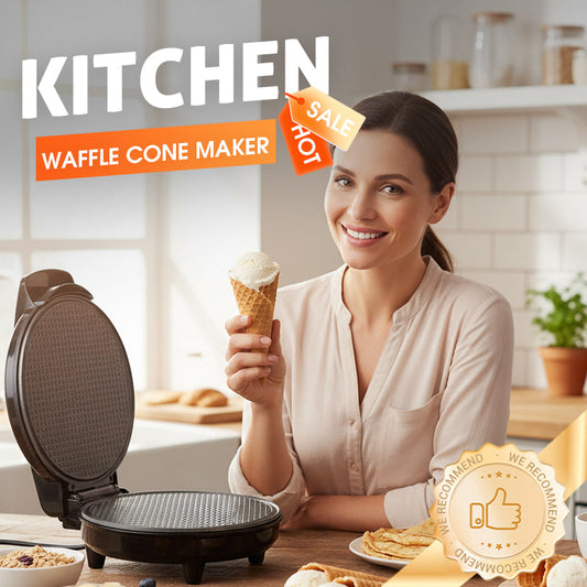 1200W Electric Waffle Cone Maker With Non Stick Surface