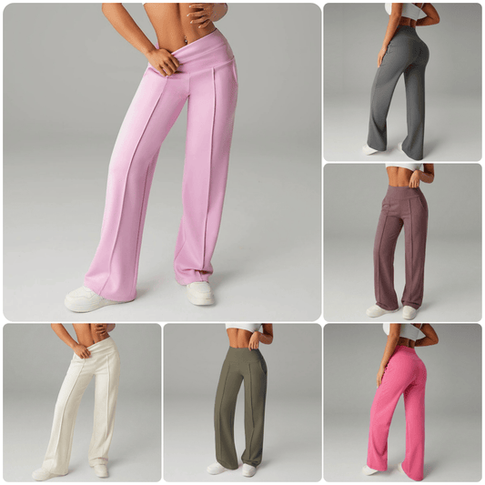 👖 Van werkdag tot weekend – altijd passend💕Damesbroek met rechte pijpen en effen kleur
