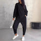 ⏰ Nu 63% KORTING 🔥 2-delige dames set – Top met asymmetrische zoom & casual broek