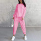 ⏰ Nu 63% KORTING 🔥 2-delige dames set – Top met asymmetrische zoom & casual broek