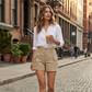 🥳💞 50K+ VERKOCHT! 💥 50% KORTING! 🔥 Dames Hoge-Taille Cargo Shorts met Zakken – Stijlvol, Comfortabel & Zomerklaar! ☀️👖