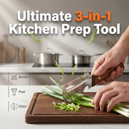 ✨ Slim 3-in-1 Keukentool – Minder Gedoe, Meer Gemak tijdens het Koken 🍳