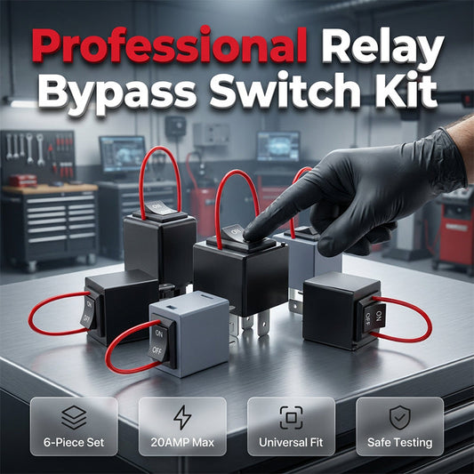 🔧 Relais tester en bypass jumper set – geïntegreerde ampèrelus voor lekstroom en brandstofdruk – eenvoudige diagnose